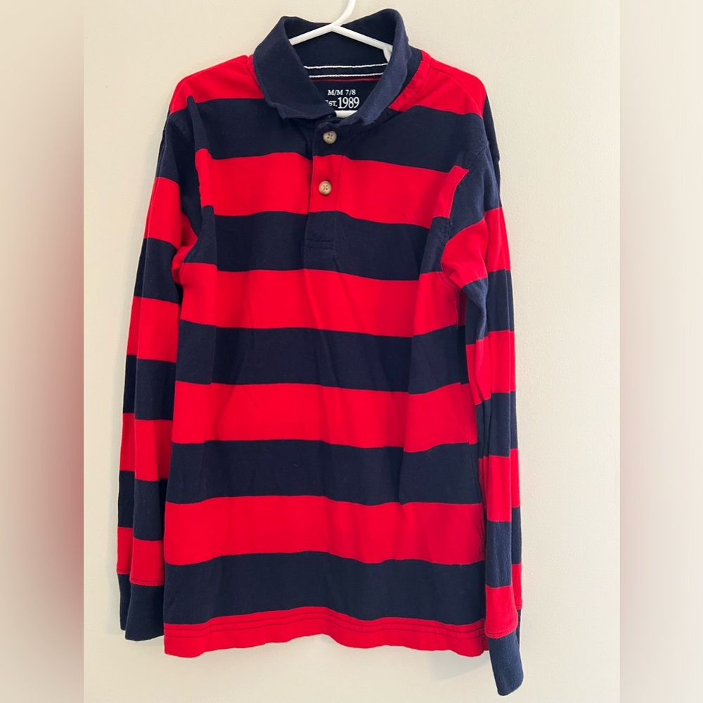 Children’s Place Boys Striped Polo.  Size M (7/8).